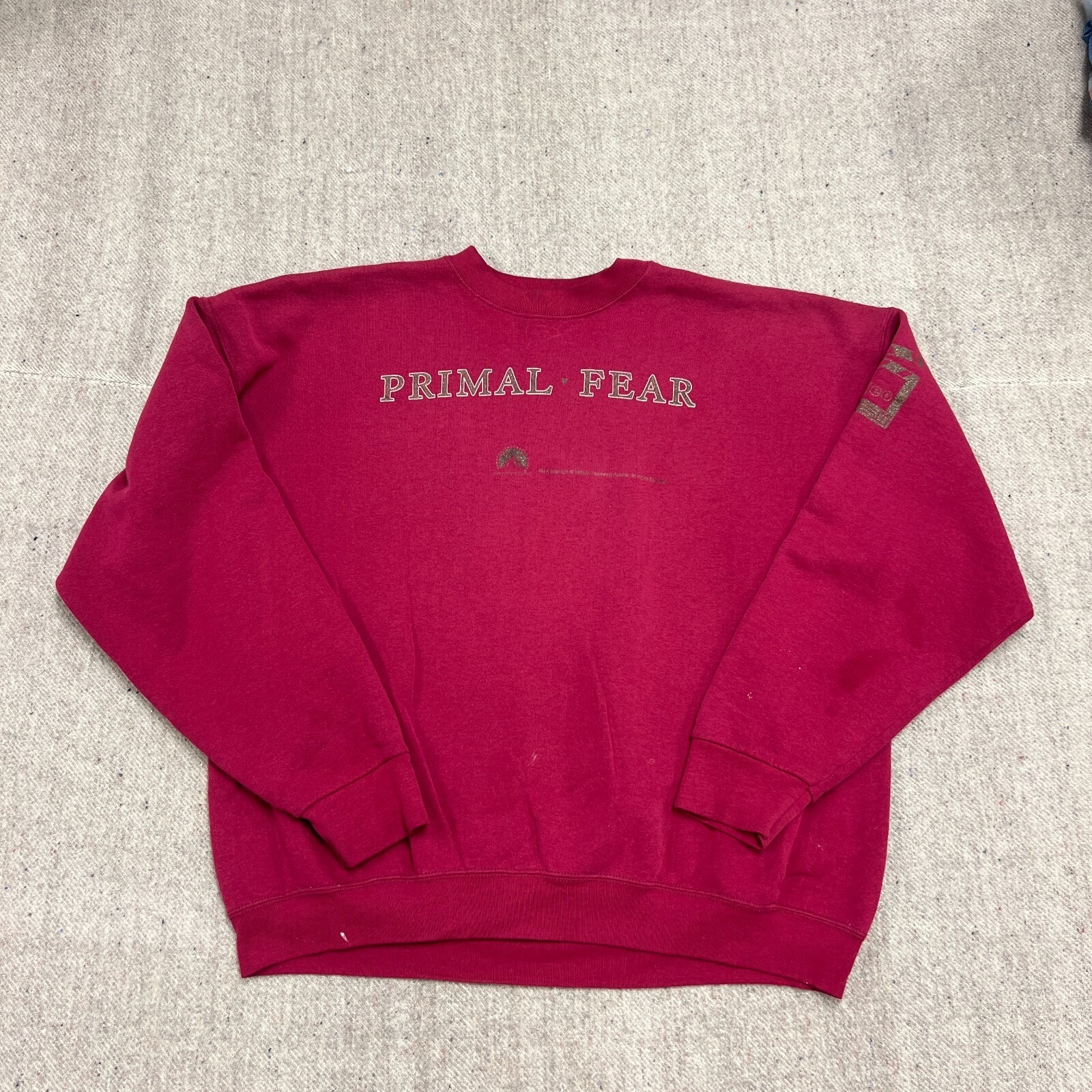 Vintage Primal Fear Sweatshirt Mens Xxl Red 1990s Movie Promo